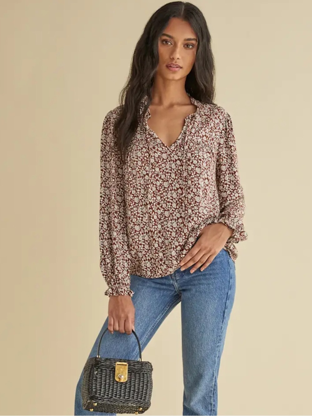 LIKE NEW REFORMATION Amira Floral Top